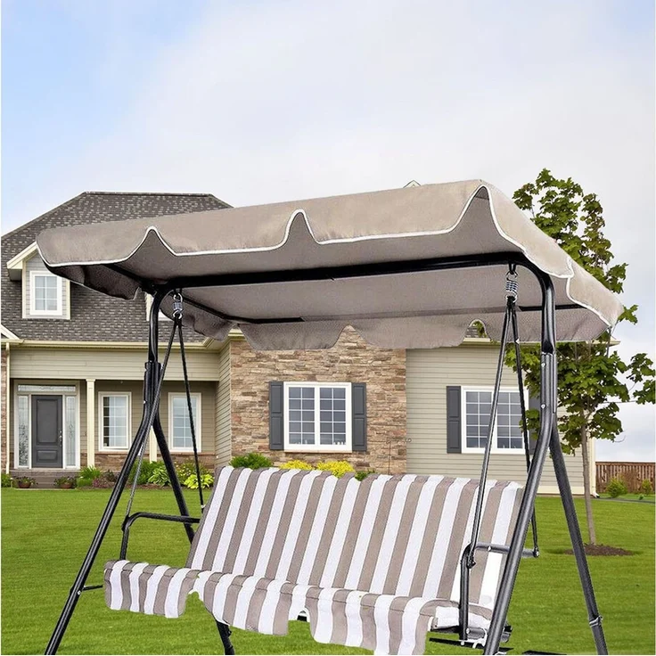 GarveeMore Schaukelstuhl Terrasse Schaukelstuhl Vordach Ersatz Vordach Abdeckung (ohne Gestell), Vordach Abdeckung(Nicht inklusive Rahmen) Doppelsitz/3-4 Sitz Veranda – Bild 3