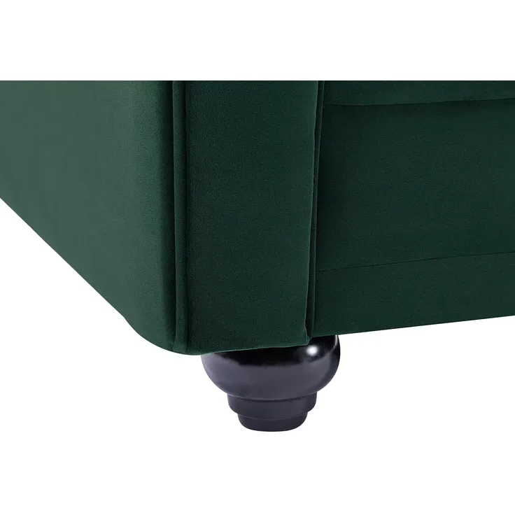 Vente-unique - CHESTERFIELD Sofa and armchair set SamtStoff Grün - B 78 cm88 cm x H 72 cm x L 85 cm205 cm – Bild 7