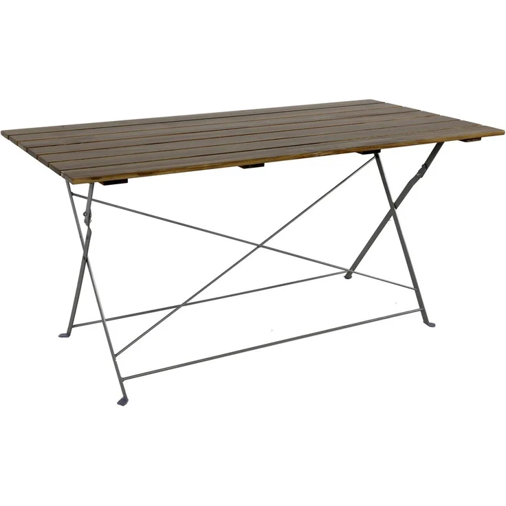 Biergarten Tisch Klapptisch Gartentisch Esstisch Akazie Stahl 120x70cm – Bild 4