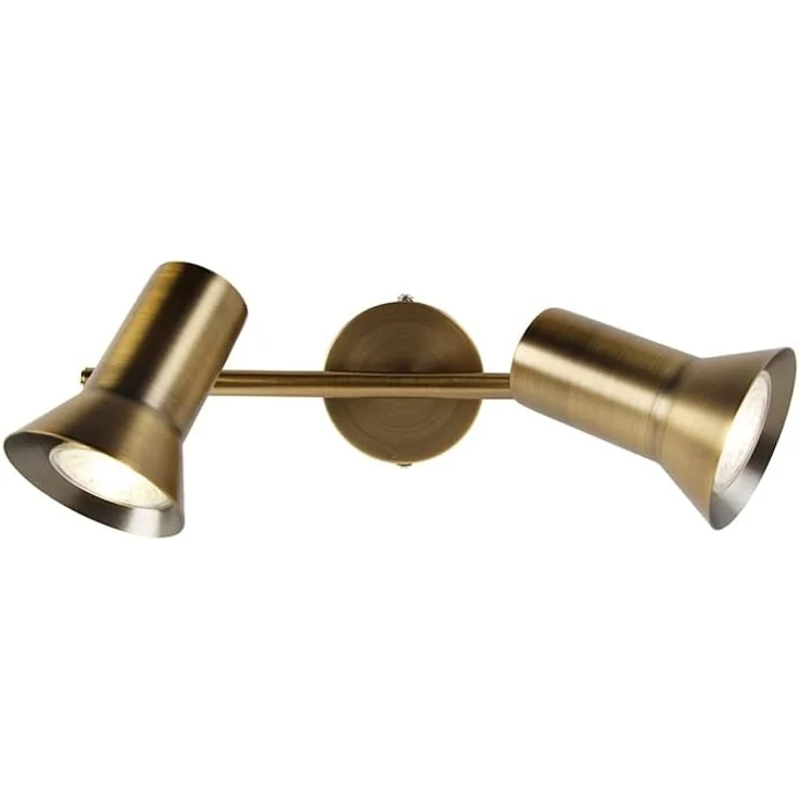 Qazqa LED Aufbaustrahler Karin, ohne Leuchtmittel, GU10, Bronze, Modern, Stahl, 2-flammig – Bild 5