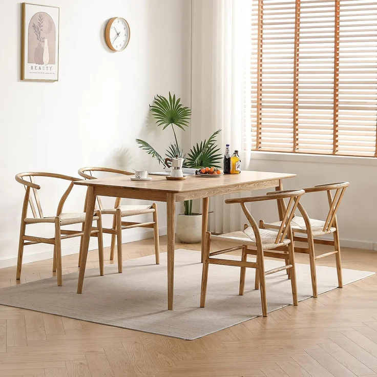 LIM HOME Esszimmerstuhl SW012 (Packung, 1 St), FSC® Massivholzrahmen mit Sitzfläche aus Papierseil – Bild 8