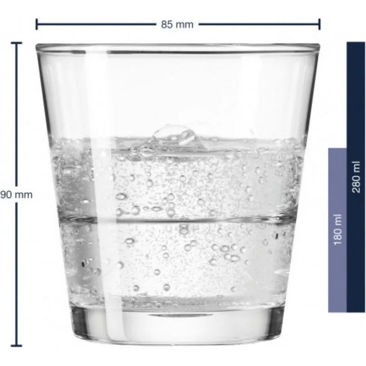 Leonardo Event Whiskeybecher, Whiskyglas, Tumbler, Klarglas, Glas, 180 ml, 10699