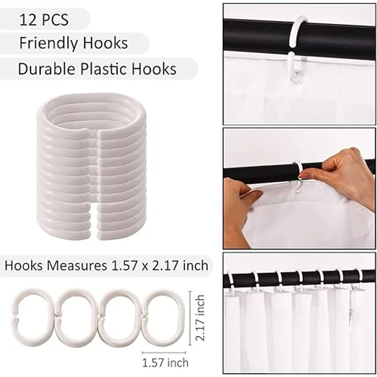 LikeKa Duschvorhang Badevorhang grün Wasserdicht Textil Stoff Waschbar Anti-schimmel Breite 120 cm – Bild 4
