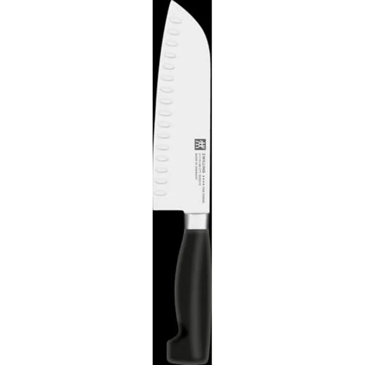 ZWILLING **** VIER STERNE Santoku mit Kullen 18 cm, Kullenschliff