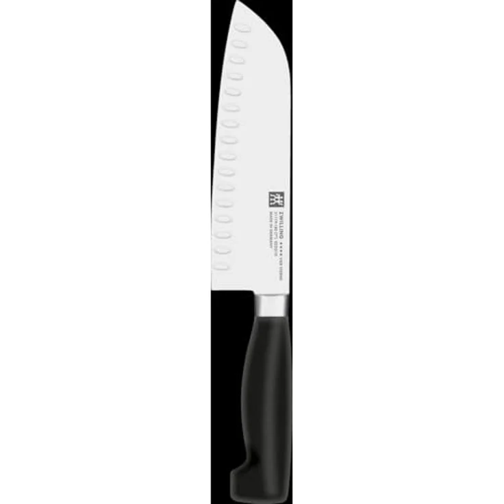 ZWILLING **** VIER STERNE Santoku mit Kullen 18 cm, Kullenschliff – Bild 1