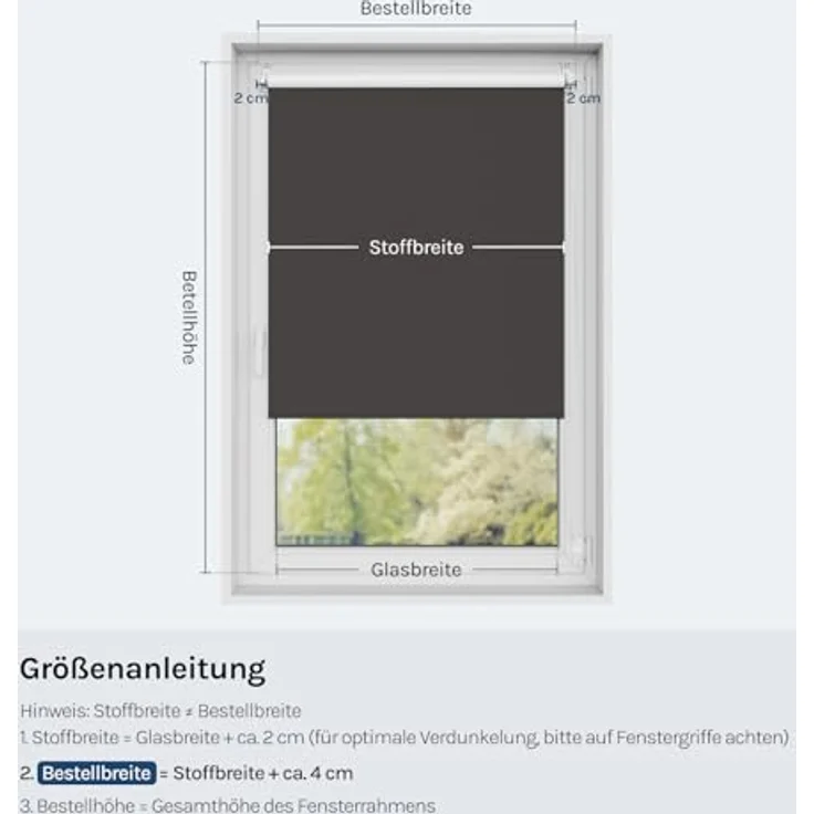 WOLTU Verdunklungsrollo ohne Bohren Anthrazit 80x160 cm (BxH), Thermorollo Klemmfix Fensterrollo Seitenzugrollo easyfix Verdunkelung Rollos Sichtschutz und Sonnenchutz, Klemmrollo für Fenster & Tür – Bild 9