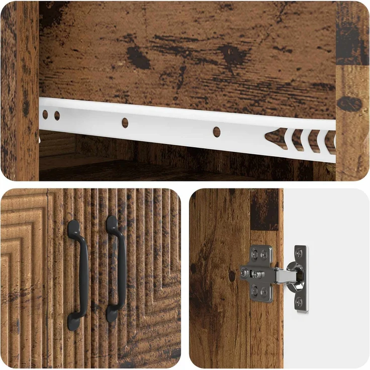 vidaXL Schrankset 2 pcs Altholz 66 x 34,5 x 89,5 cm Holzwerkstoff 3416671 – Bild 7