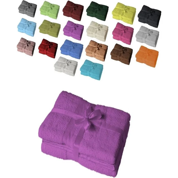 4 x Saunatuch 500 g/m² 80 x 200 cm Lila – Bild 1