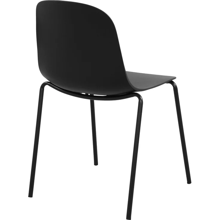 CLP Stapelstuhl Hardin mit ergonomischer Kunststoffschale und stabilem Metallgestell - Farbe:schwarz – Bild 6