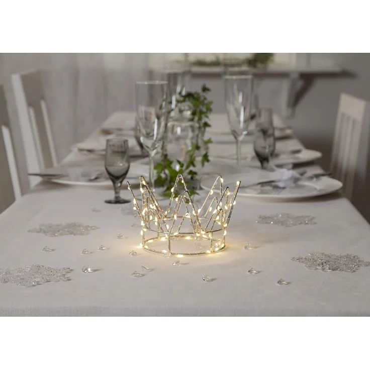 Star LED-Dekokrone 'Crown', Silber, – Bild 2