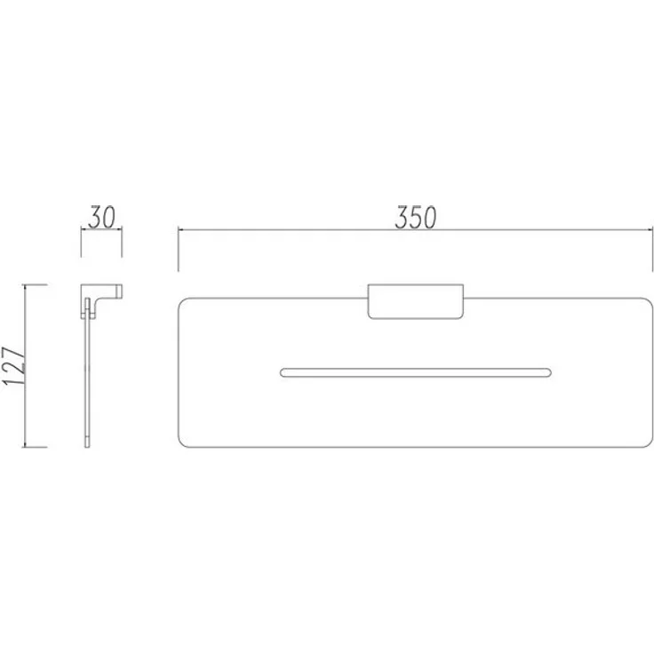 Bernstein Duschablage DA603, Badregal / Wandregal / Duschregal / Ablage für die Dusche / Duschabstellfläche, verchromt (Chrom) / hochwertig / modernes Design / einfache Montage – Bild 2
