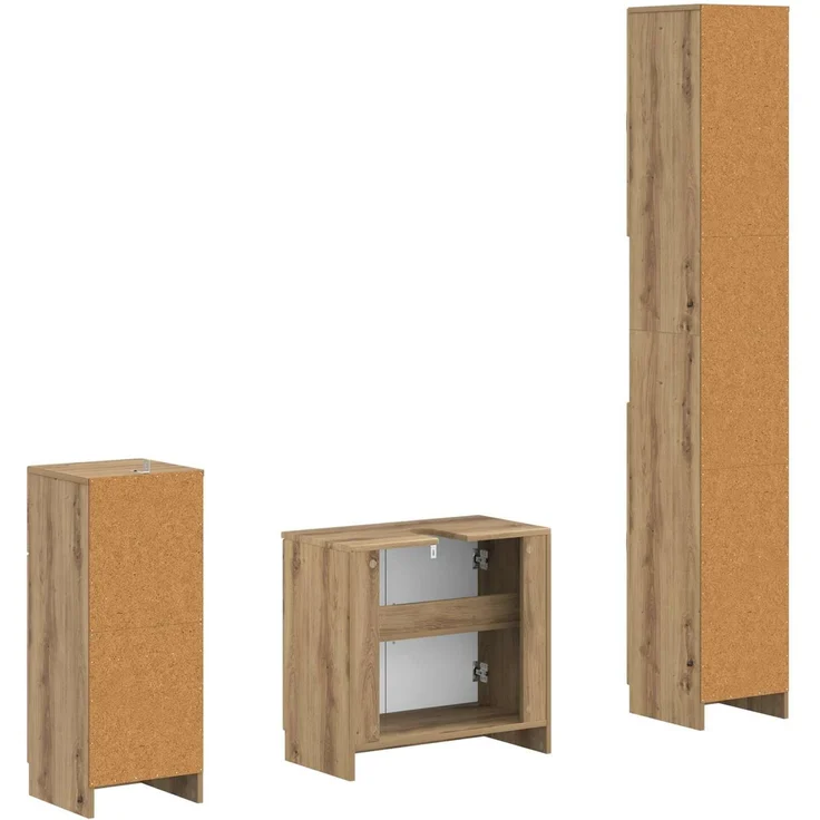 vidaXL 3-teiliges Badezimmer-Schranksystem UTRECHT Artisan-Eiche 3417899 – Bild 6