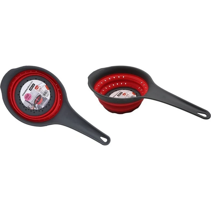 HAC24 Küchensieb Abtropfsieb Nudelsieb Silikonsieb Küchensieb Seiher Küchenhelfer Sieb, Silikon, (Set, 3-St), Platzsparend, Faltbar – Bild 2