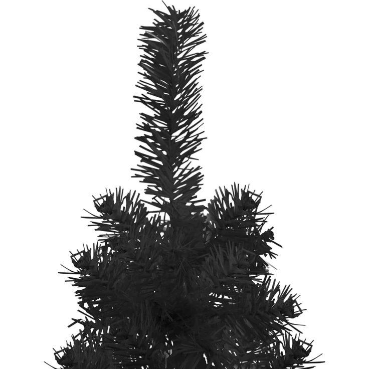 vidaXL Künstlicher Halb-Weihnachtsbaum Ständer Schlank Schwarz 240 cm 344578 – Bild 4