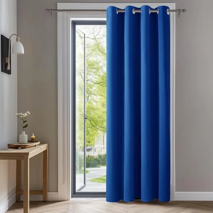 Deconovo Blickdichte Gardinen mit Ösen Verdunklung Thermovorhang Königsblau | 1 Stück, H229 x B132 cm, Ösenschal, Kälteschutz und Hitzeschutz, Abdunkelnd, Sichtschutz für Schlafzimmer, Blackout Curtain – Bild 1
