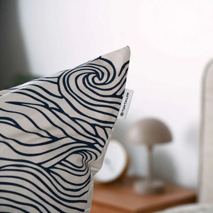TOM TAILOR HOME Bettwäsche WAVES, Renforcé, 2 teilig, new bedroom, gewebtes Label – Bild 4