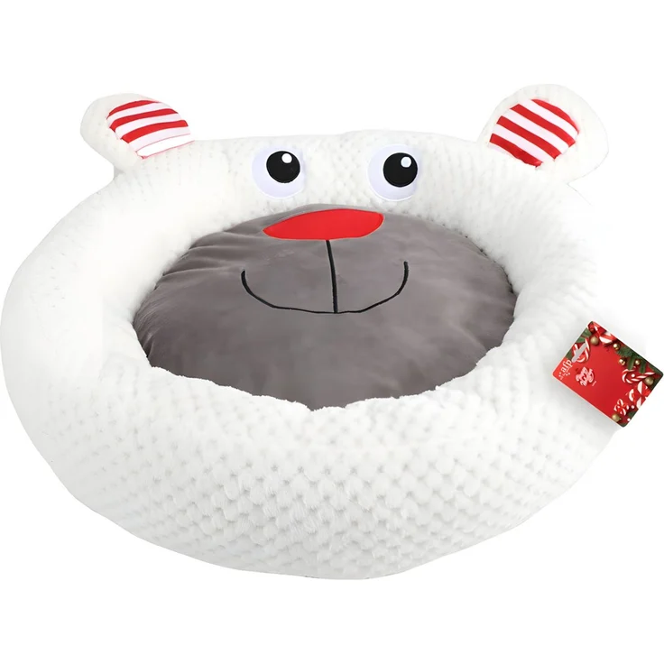 AFP Hundebett Happy Holidays Merry Comfortable Bed Eisbär, 3 x 52 x 52 cm – Bild 2