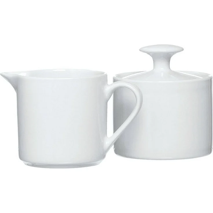 Ritzenhoff & Breker Milch- und Zuckerset Bianco (2-tlg), Porzellan, 180 ml, spülmaschinen-/ mikrowellengeeignet