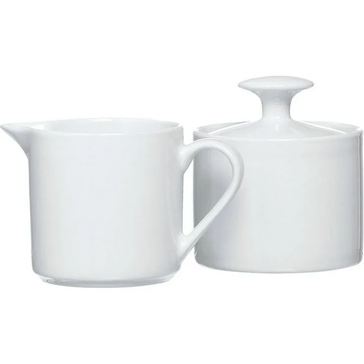 Ritzenhoff & Breker Milch- und Zuckerset Bianco (2-tlg), Porzellan, 180 ml, spülmaschinen-/ mikrowellengeeignet