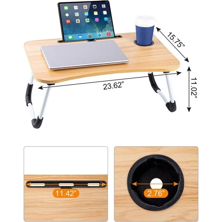 Youyijia Wickeltisch Laptoptisch Betttisch Laptopständer Bett-Schreibtisch Klappbar