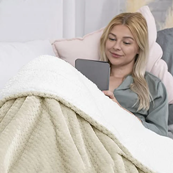 Wohndecke Kuscheldecke Tagesdecke Wohndecke Sofadecke Decke XXL, AmeliaHome, Kuscheldecke, 2 Farbig, Wendedecke – Bild 8