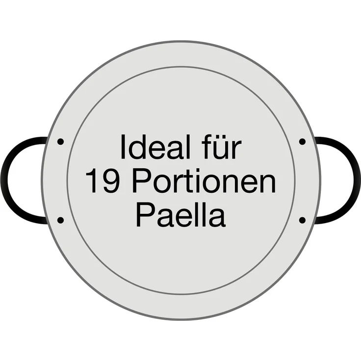 Paella-Pfanne Stahl poliert Ø 60 cm – Bild 4