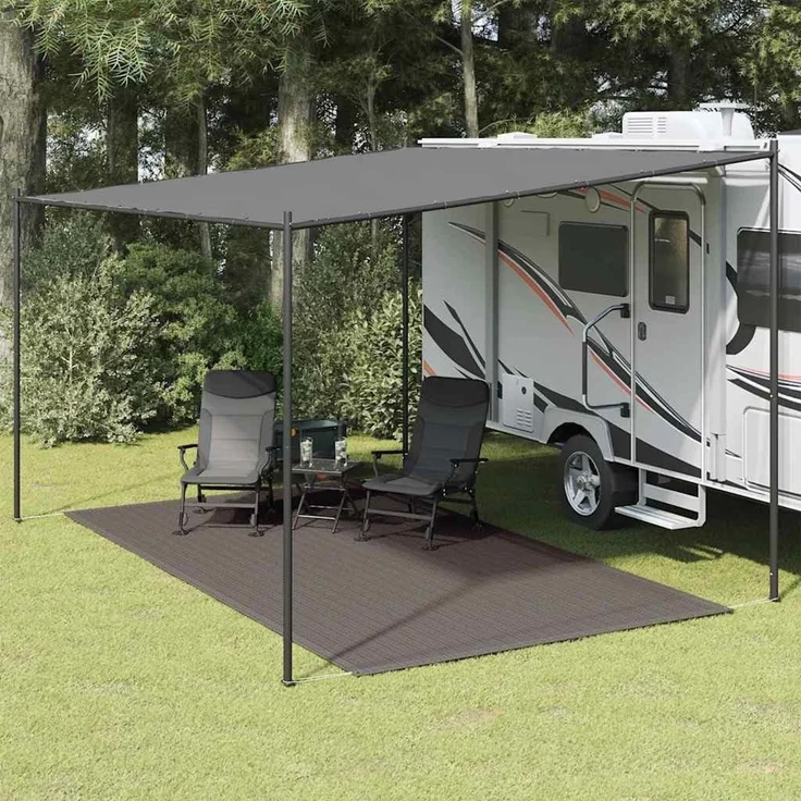 vidaXL Zeltteppich 250 x 400 cm Anthrazit 91261 – Bild 2