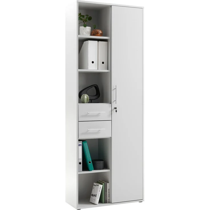 Aktenschrank >Lommel< in lichtgrau - 80x216x35cm (BxHxT) – Bild 2