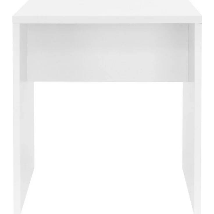 ML-DESIGN Schminktisch Moderner Polsterhocker im edlen Design hoher Sitzkomfort, Weiß 40x36x41 cm robust vielseitig einsetzbar Schminkbank aus Holz – Bild 4