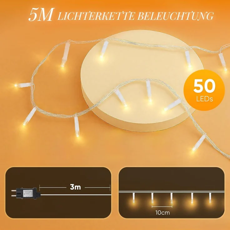 SALCAR 5m 50er LED Lichterkette – Bild 2