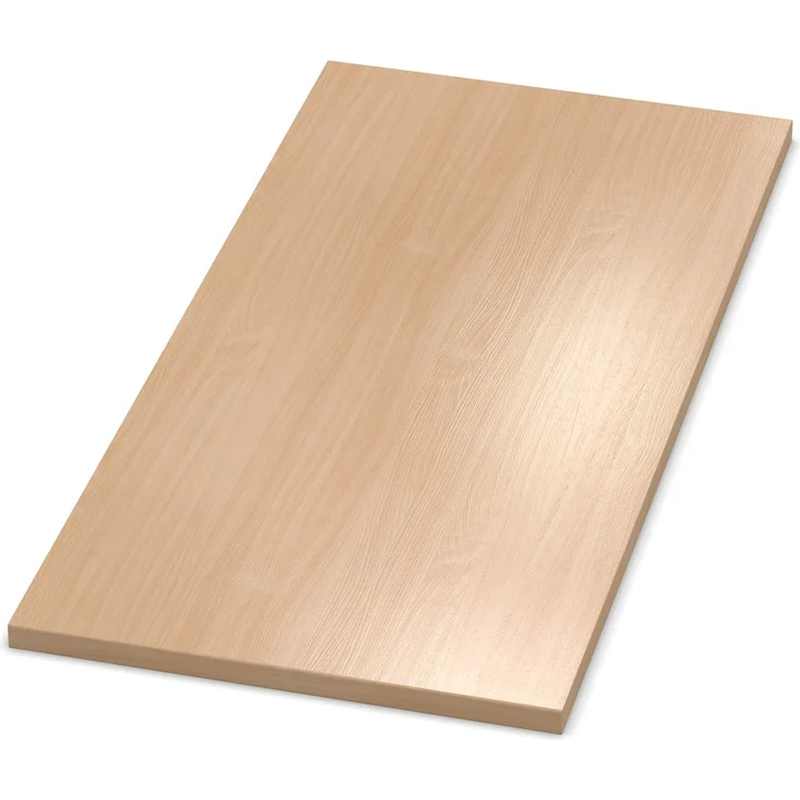 AUPROTEC Tischplatte 19mm Buche 80x50 cm I Spanplatte mit 1mm ABS Kante & PU-Verleimung I melaminharzbeschichtet I elegant & wasserabweisend