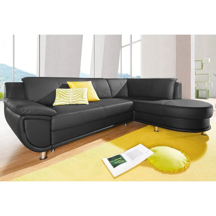TRENDMANUFAKTUR Ecksofa Rondo, L-Form, wahlweise mit Federkern, wahlweise mit Bettfunktion