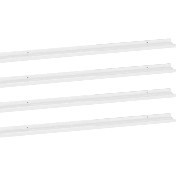 vidaXL Wandregale 4 Stk. Hochglanz-Weiß 115x9x3 cm 326657 – Bild 5