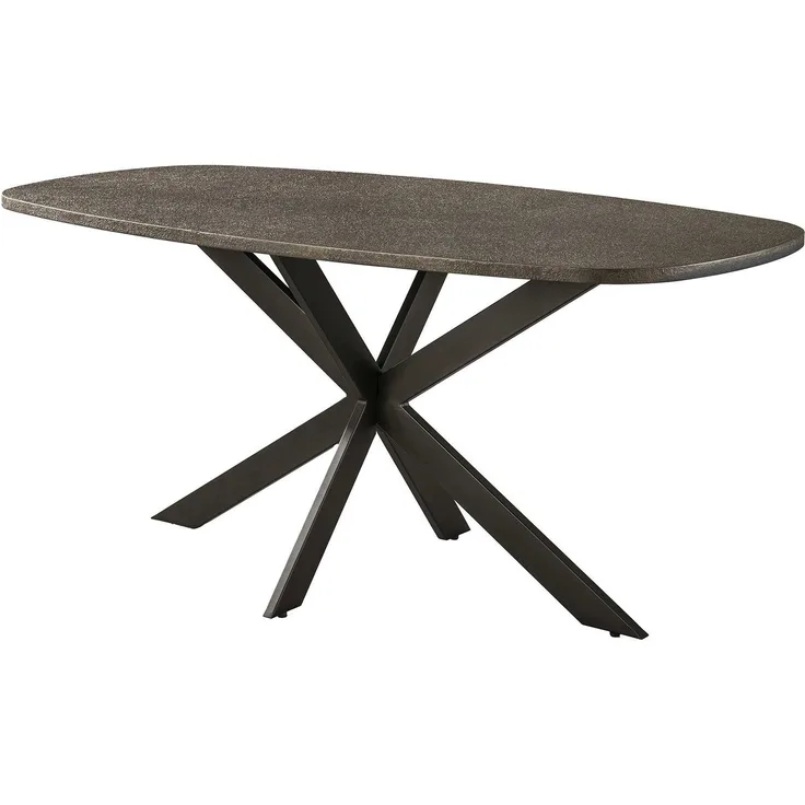 Esstisch Kivon Bronze-Metallic - oval mit Spider-Gestell, 180 cm