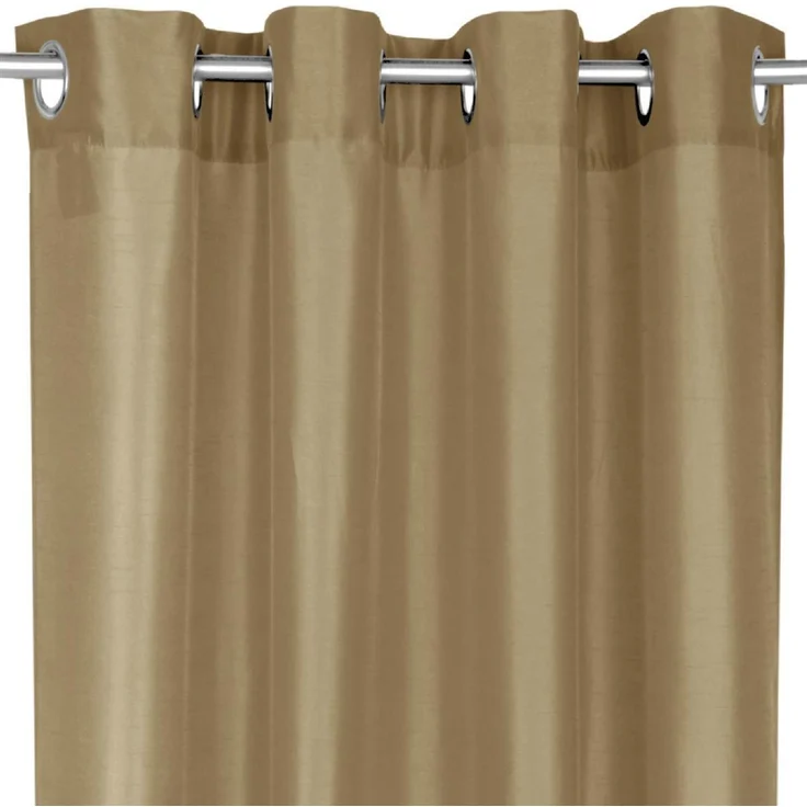 Gardine Blickdicht mit Ösen ( Taupe dunkel ) in 140x145cm ( Breite x Höhe ) – Bild 2