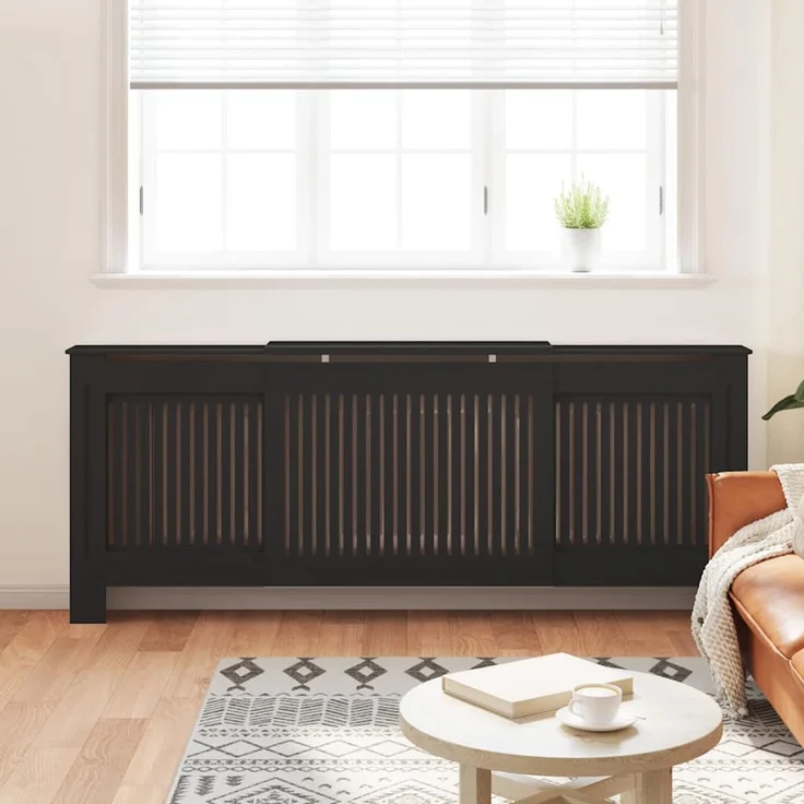 MDF Heizkörperverkleidung Landhausstil Schwarz 205 cm – Bild 3