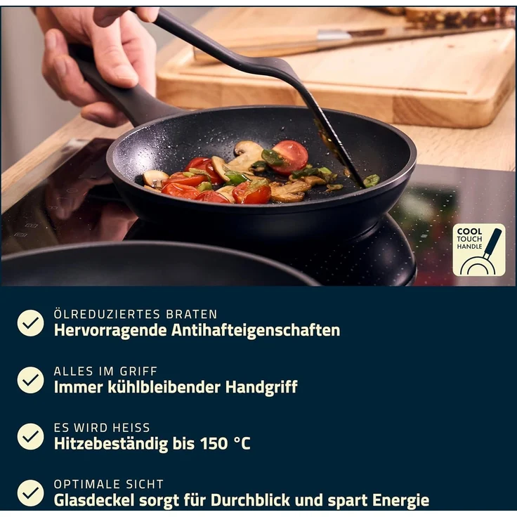 Schmorpfanne Henckels by ZWILLING BREEZE CERAMIC LHD 46x7.50x28 cm schwarz – Bild 4
