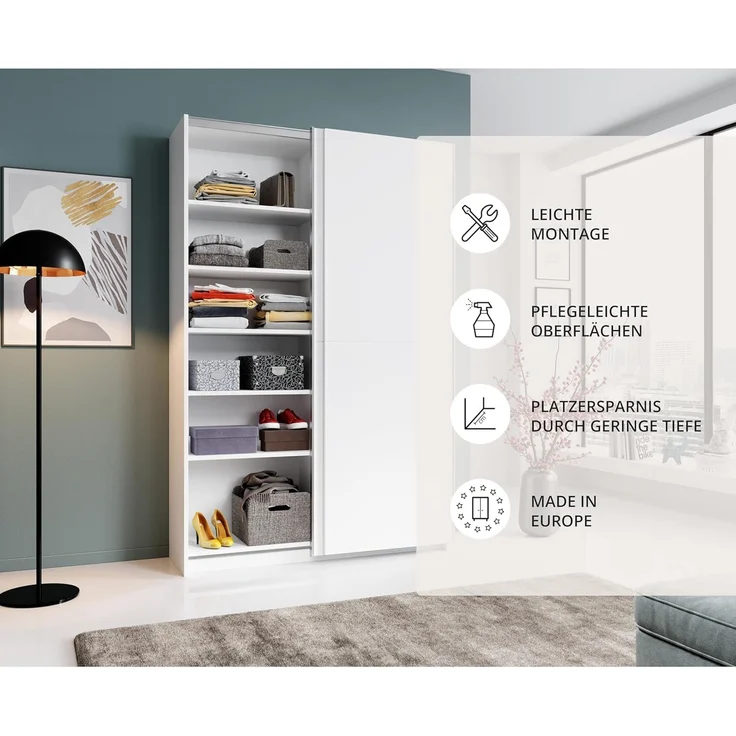 Bega 'Fast' Schwebetürenschrank, weiß – Bild 5