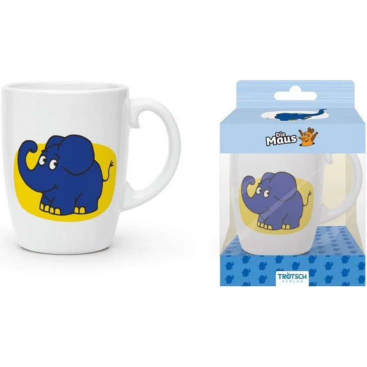Trötsch Verlag Tasse Trötsch Die Maus Kindertasse Elefant Geschenktasse aus Porzellan