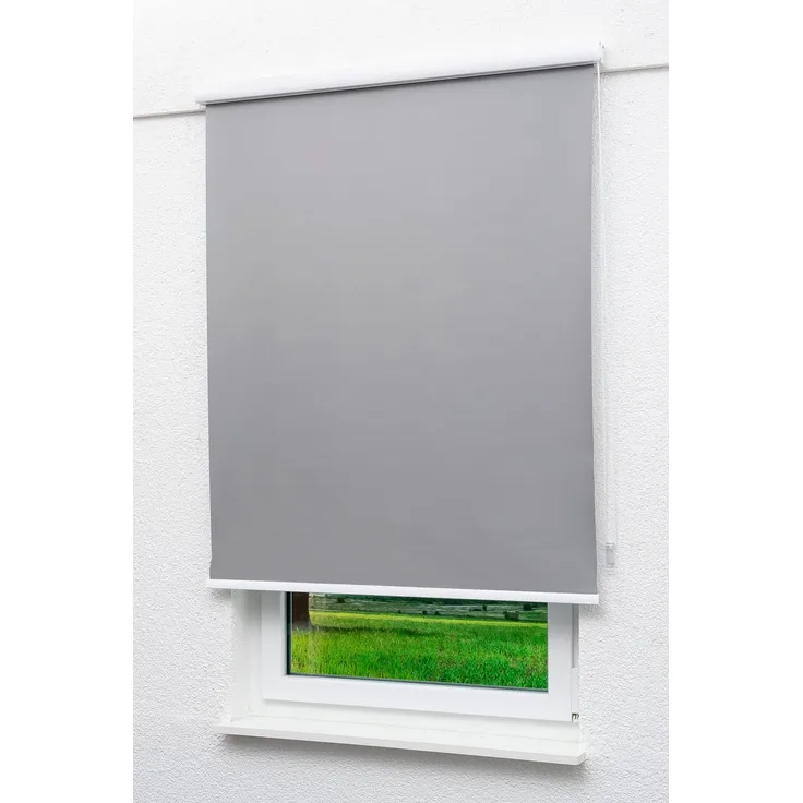 Lysel - Qualitätskassettenrollo abdunkelnd steingrau, (B x H) 120cm x 175cm in grau/steingrau