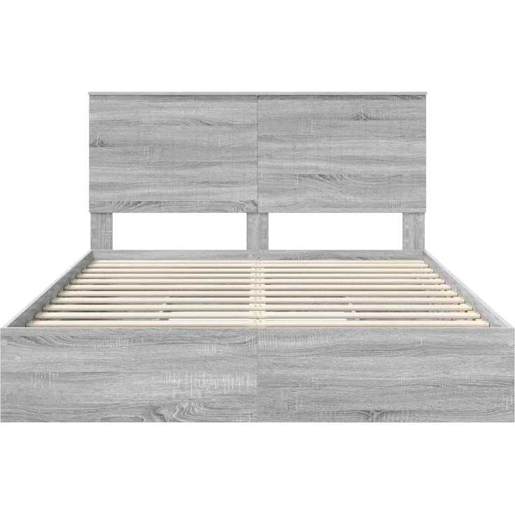 vidaXL Aufbewahrungsbett Graues Sonoma 150 x 200 cm Holzwerkstoff 3411199 – Bild 7