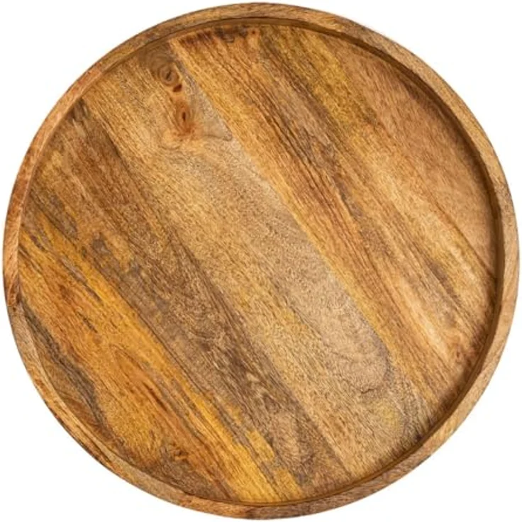 Amagohome Couchtisch Beistelltisch Holz rund Couchtisch Wohnzimmer Tisch Metalbeine Holzpla – Bild 7
