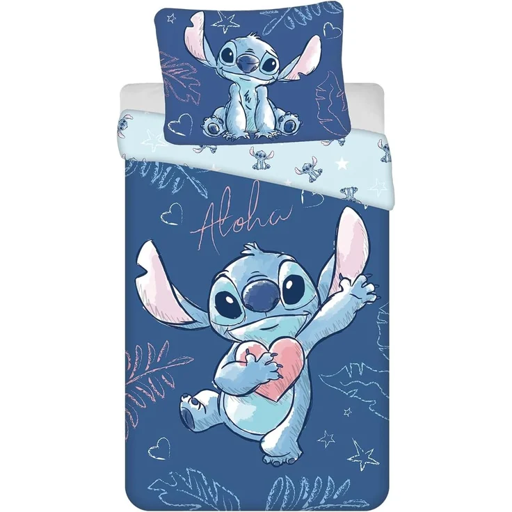 Disney Lilo & Stitch Bettwäsche Aloha Design 140x200 cm 70x90 cm Baumwolle – Bild 1