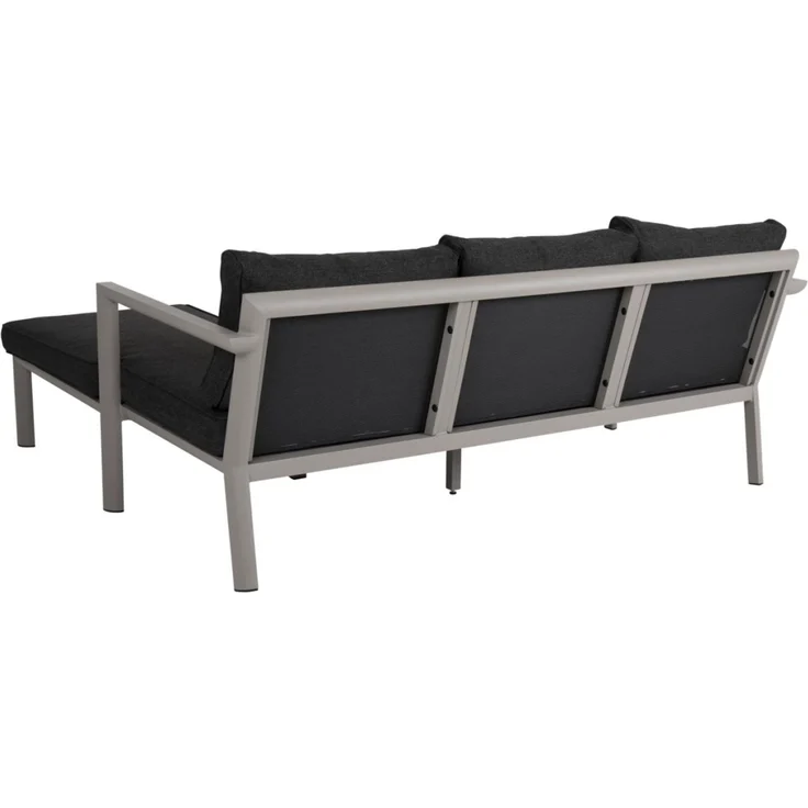 Gartenecksofa Delia mit Kissen aus Aluminium und Olefin-Stoff, modern, beige, für 2–3 Personen – Bild 2