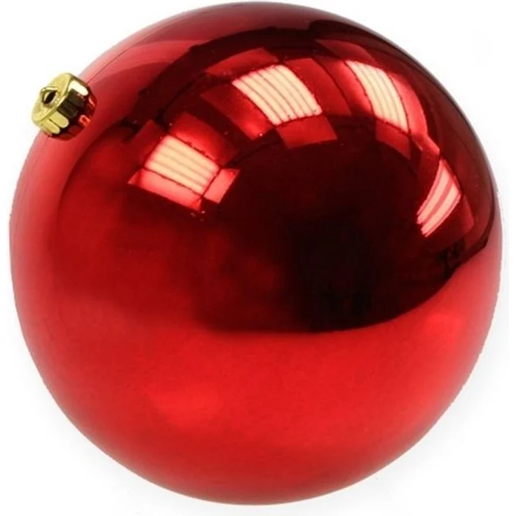 Viana Weihnachtsbaumkugel XXL Weihnachtskugel Rot Glänzend Kunststoff Bruchsicher Ø25cm – Bild 2