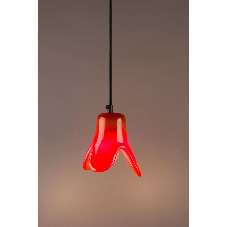 DutchBone Pendelleuchte Gable in Orange aus Glas mit E27-Fassung 13x13x15 cm – Bild 6