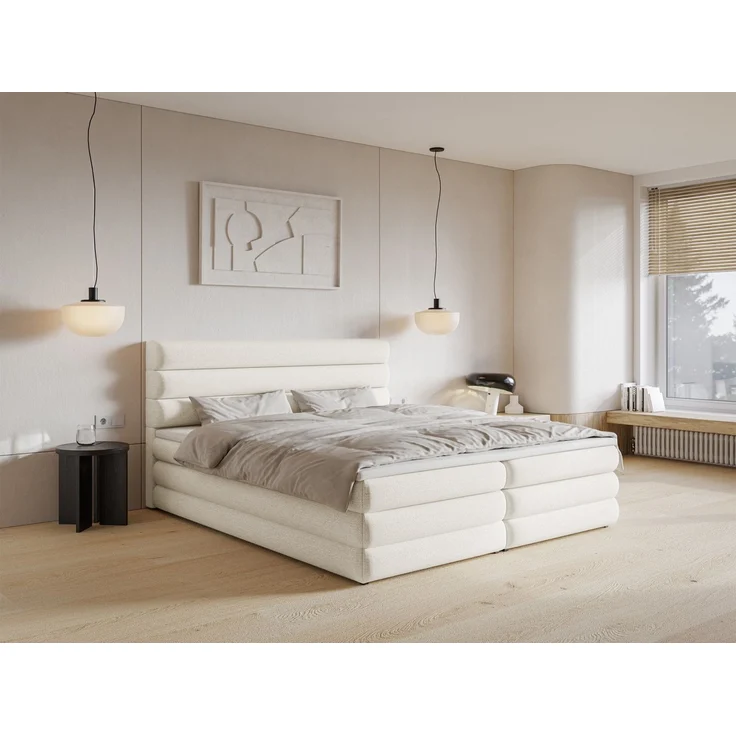 Selsey 'Alegre' Boxspringbett mit Bettkasten, hellbeige , 180x200 cm – Bild 2