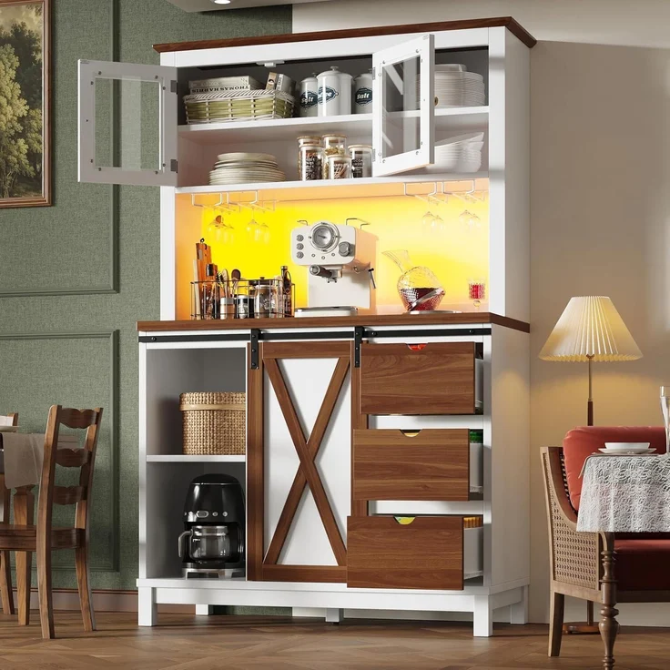 Kuchenschrank Hochschrank mit LED Beleuchtung – Bild 4