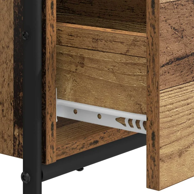 vidaXL Schreibtisch mit Stauraum Altholz 131,5 x 50 x 75,5 cm 8008048 – Bild 8