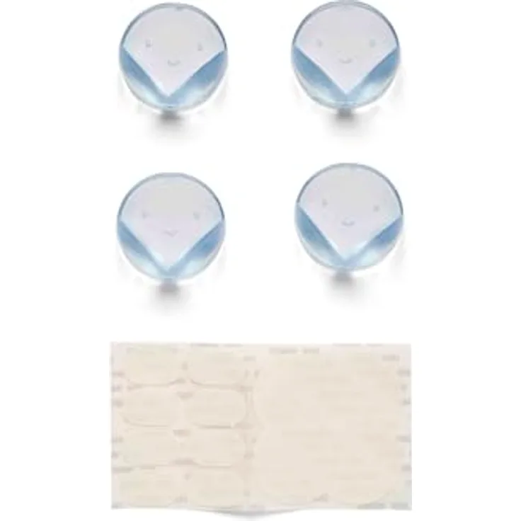 Dooky Transparente Eckenschützer für Möbel im 4er Set (weiche, stoßabsorbierende Kantenschützer mit Klebestreifen, unauffälliger Eckenschutz für Tische, Schränke und Arbeitsflächen im Haushalt)